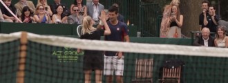 Djokovic Makes a Great Ball Girl! Has He Found His New Career? We think so.