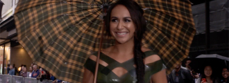 Heather Watson Wears the Perfect Dress for Singing in the Rain