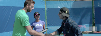 Juan Martín del Potro and Angelica Get Coaching Tips from Crazy Coach Randy