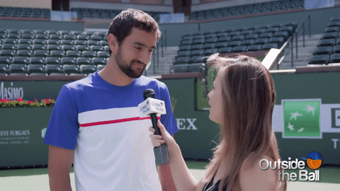 Marin Cilic laugh with Mayleen 2