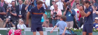 Nicolas Mahut & Son Steal Hearts With Celebration