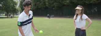 Stef Bojic Serves Trick Shot Challenge to Mayleen Ramey and Tennis Fans